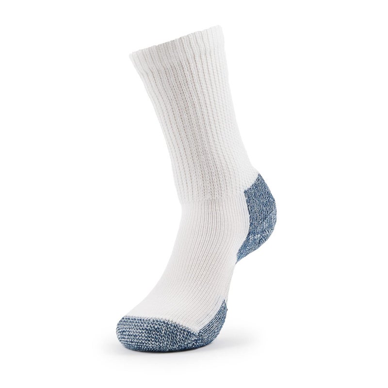 Thorlos Mens Xj Max Cushion Crew Running Socks, White/Navy (1 Pair), Large US - Image 1